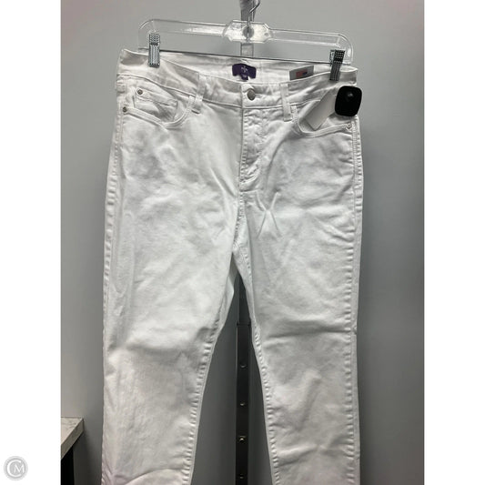 Jeans Skinny By Not Your Daughters Jeans In White Denim, Size: 10p