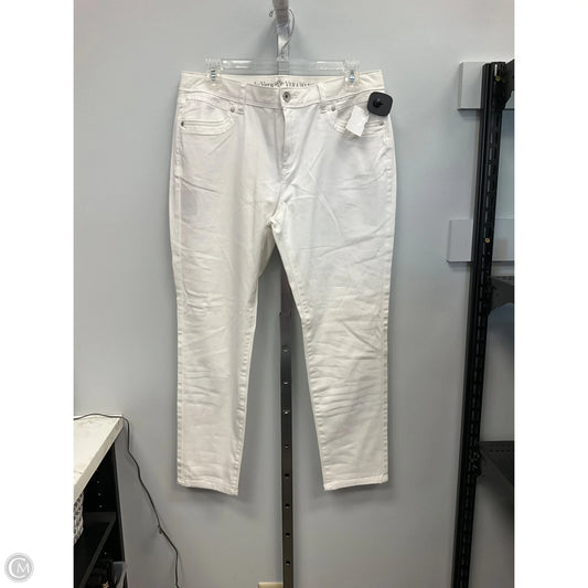 Jeans Skinny By Simply Vera In White, Size: 10