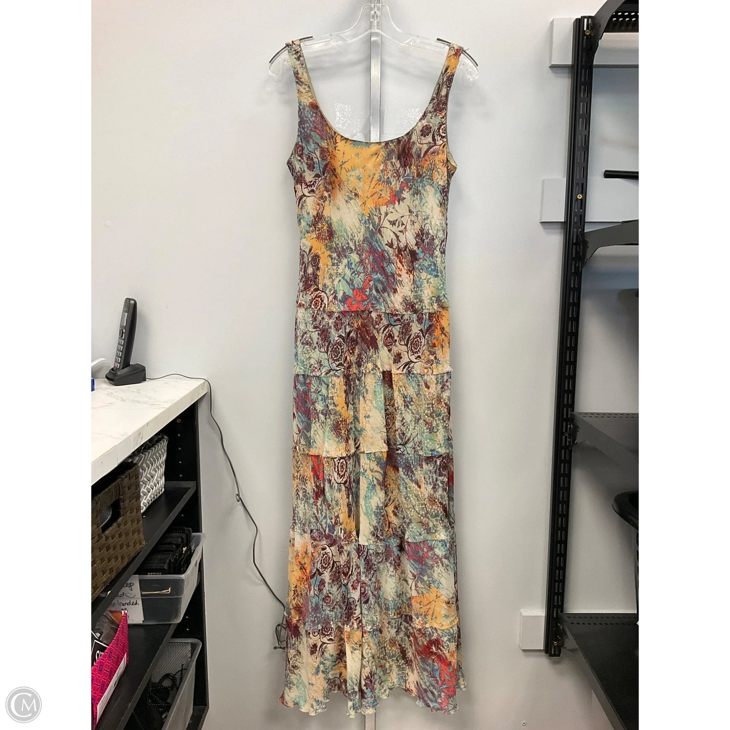 Dress Casual Maxi By Kasper In Multi-colored, Size: 12