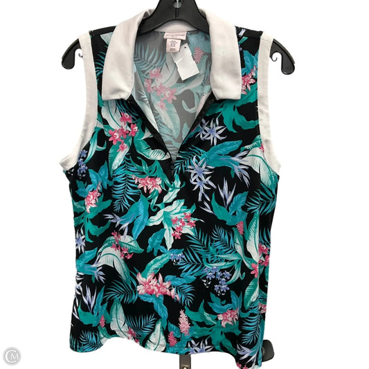 Top Sleeveless By Tommy Bahama In Tropical Print, Size: Xl