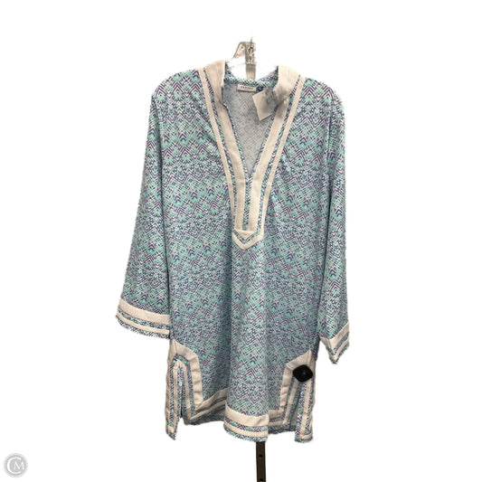 Dress Casual Short By Cabana Life In Aqua, Size: Xl