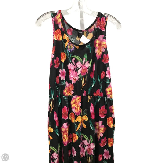 Dress Casual Midi By Cmc In Floral Print, Size: L