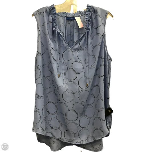 Top Sleeveless By Apt 9 In Blue, Size: Xl