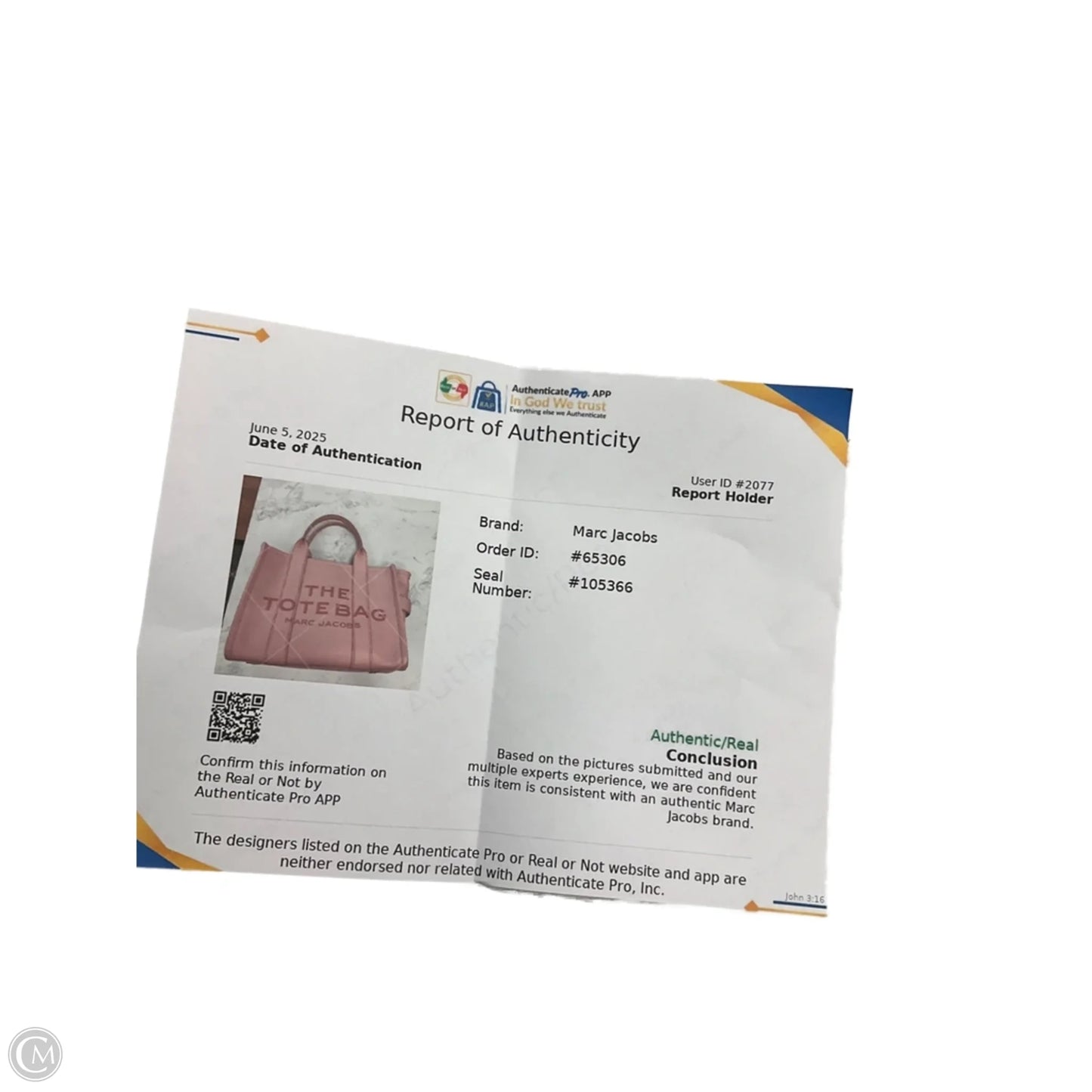 Handbag Designer By Marc Jacobs, Size: Medium
