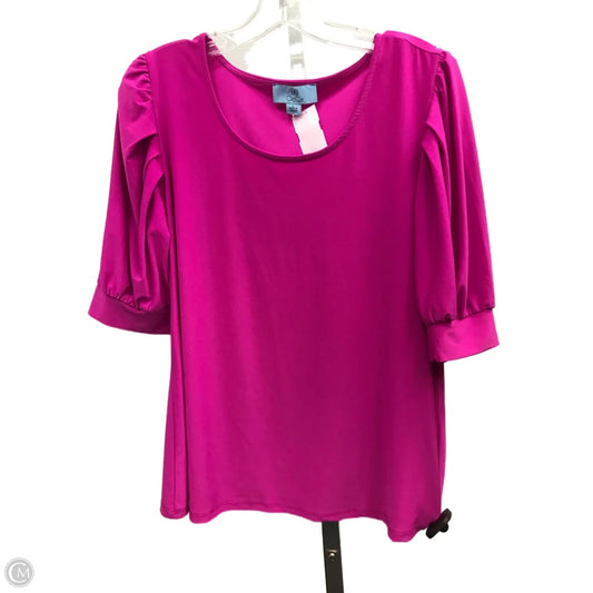 Top Short Sleeve By Cece In Purple, Size: L