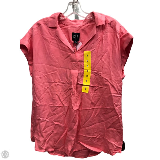 Top Short Sleeve By Gap In Coral, Size: S