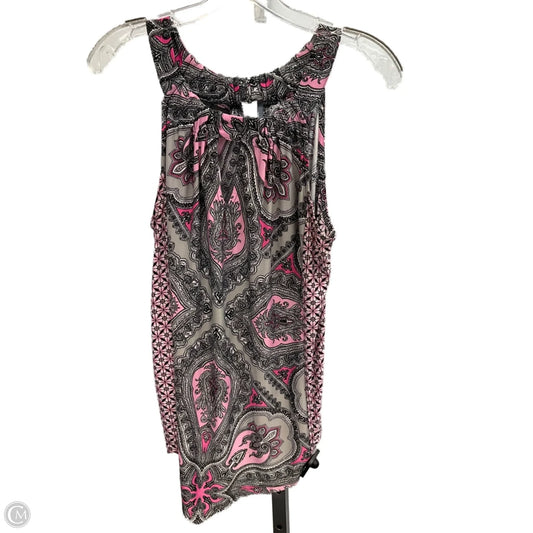 Top Sleeveless By Inc In Black & Pink, Size: M