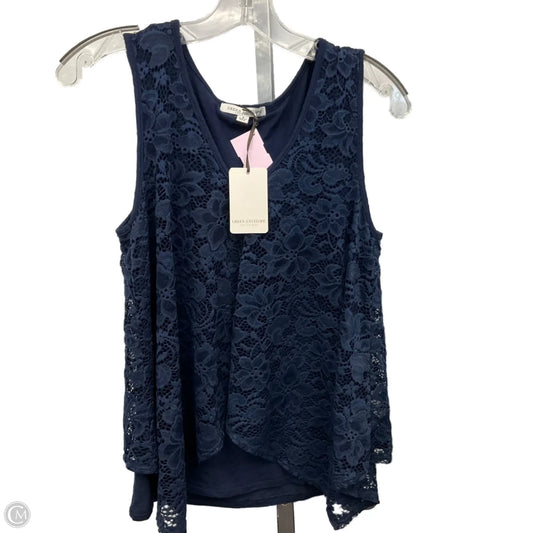 Top Sleeveless By Green Envelope In Navy, Size: S