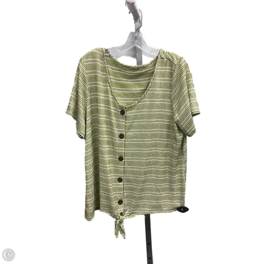 Top Short Sleeve By Clothes Mentor In Green, Size: 2x