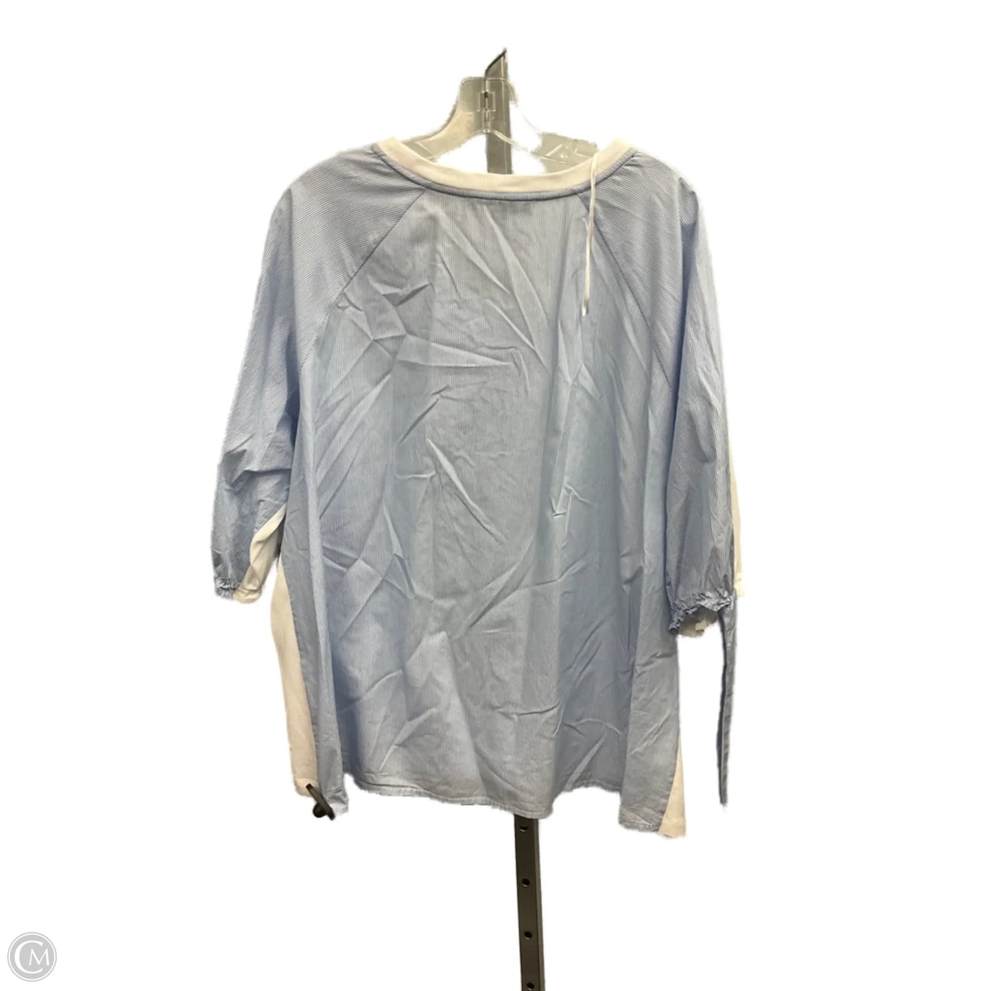 Top Short Sleeve By Tommy Hilfiger In Brown & White, Size: 1x