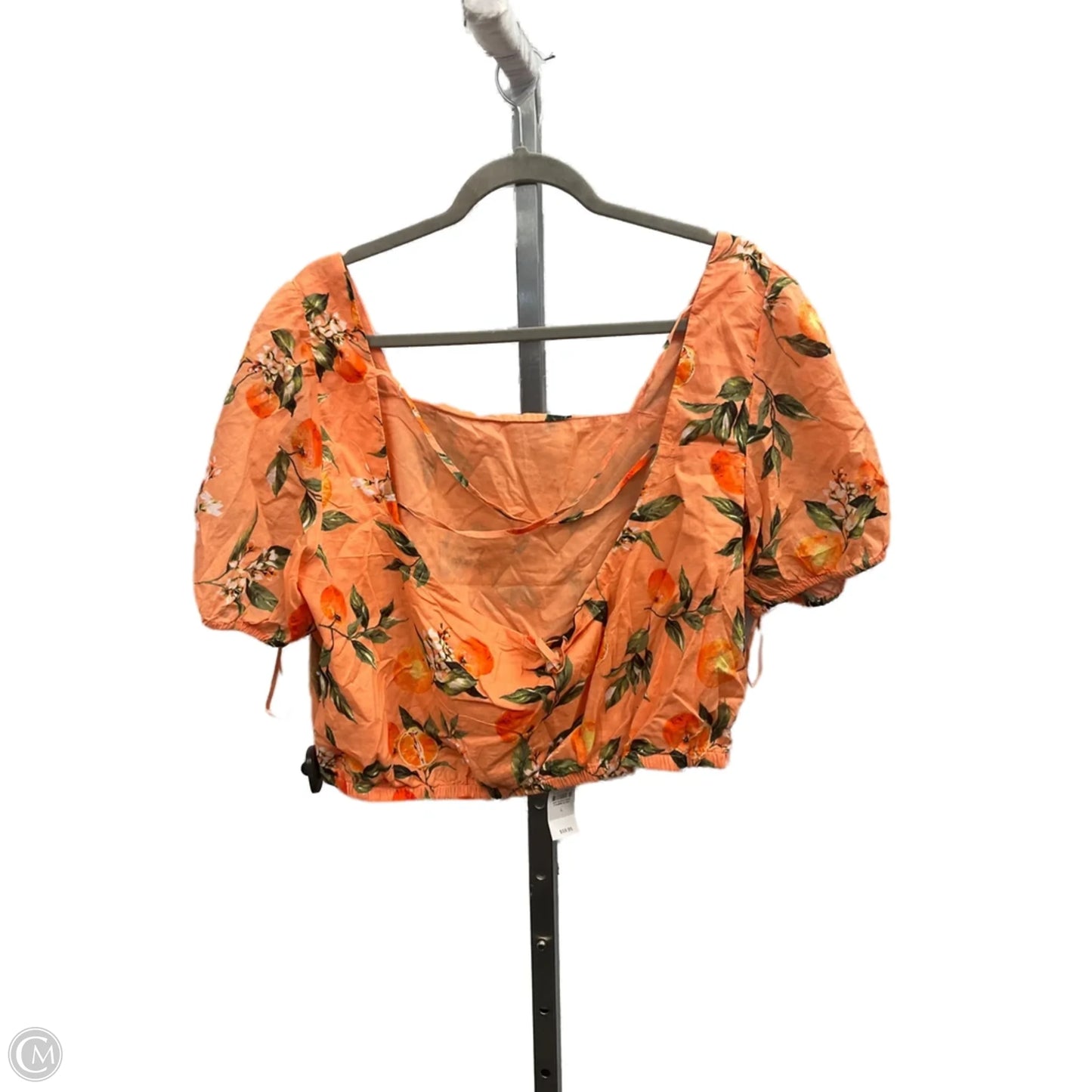 Top Short Sleeve By Loft In Orange, Size: L