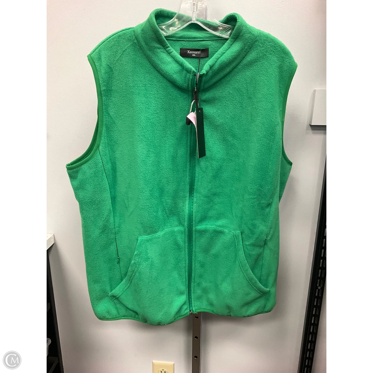 Vest Fleece By Clothes Mentor In Green, Size: Xxl