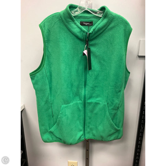 Vest Fleece By Clothes Mentor In Green, Size: Xxl