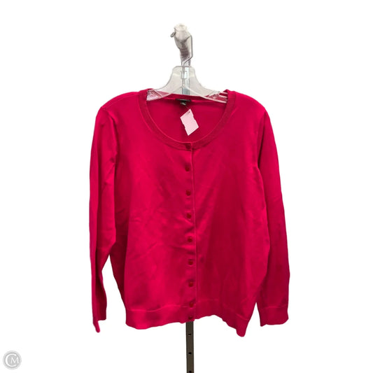 Sweater Cardigan By Talbots In Pink, Size: 1x