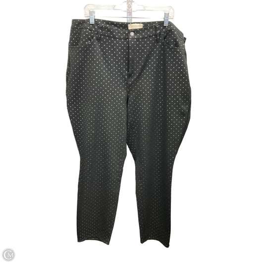 Pants Dress By Talbots In Black & Silver, Size: 20