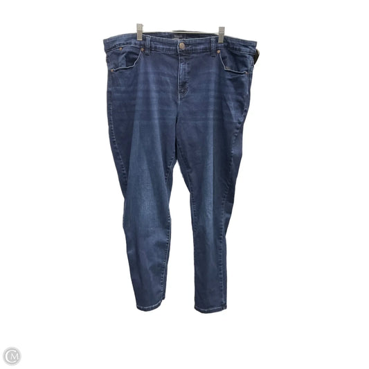 Jeans Skinny By Talbots In Blue Denim, Size: 18