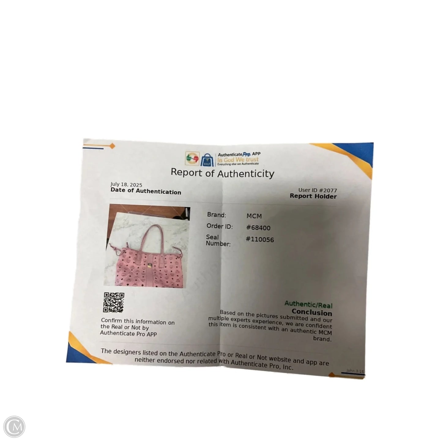 Handbag Luxury Designer By Mcm, Size: Large