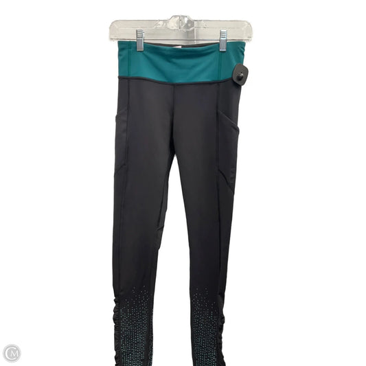 Athletic Leggings By Lululemon In Black & Green, Size: 4