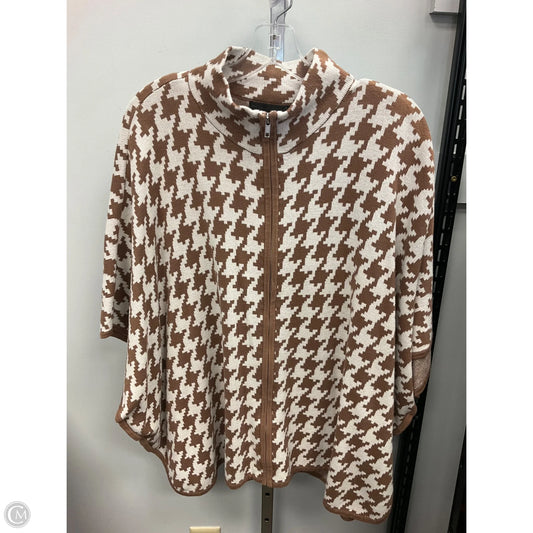 Poncho By Cmc In Brown & Cream, Size: S
