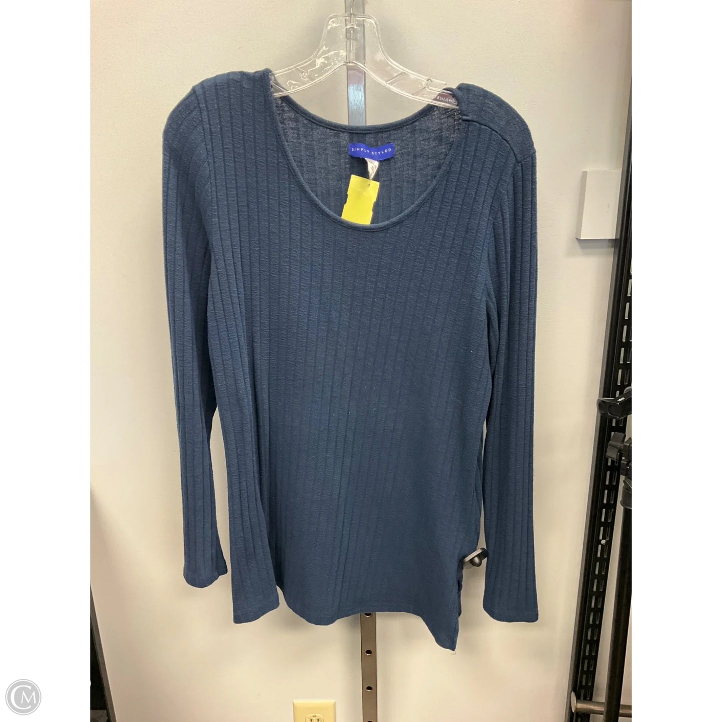 Top Long Sleeve By Simply Styled In Navy, Size: Xl
