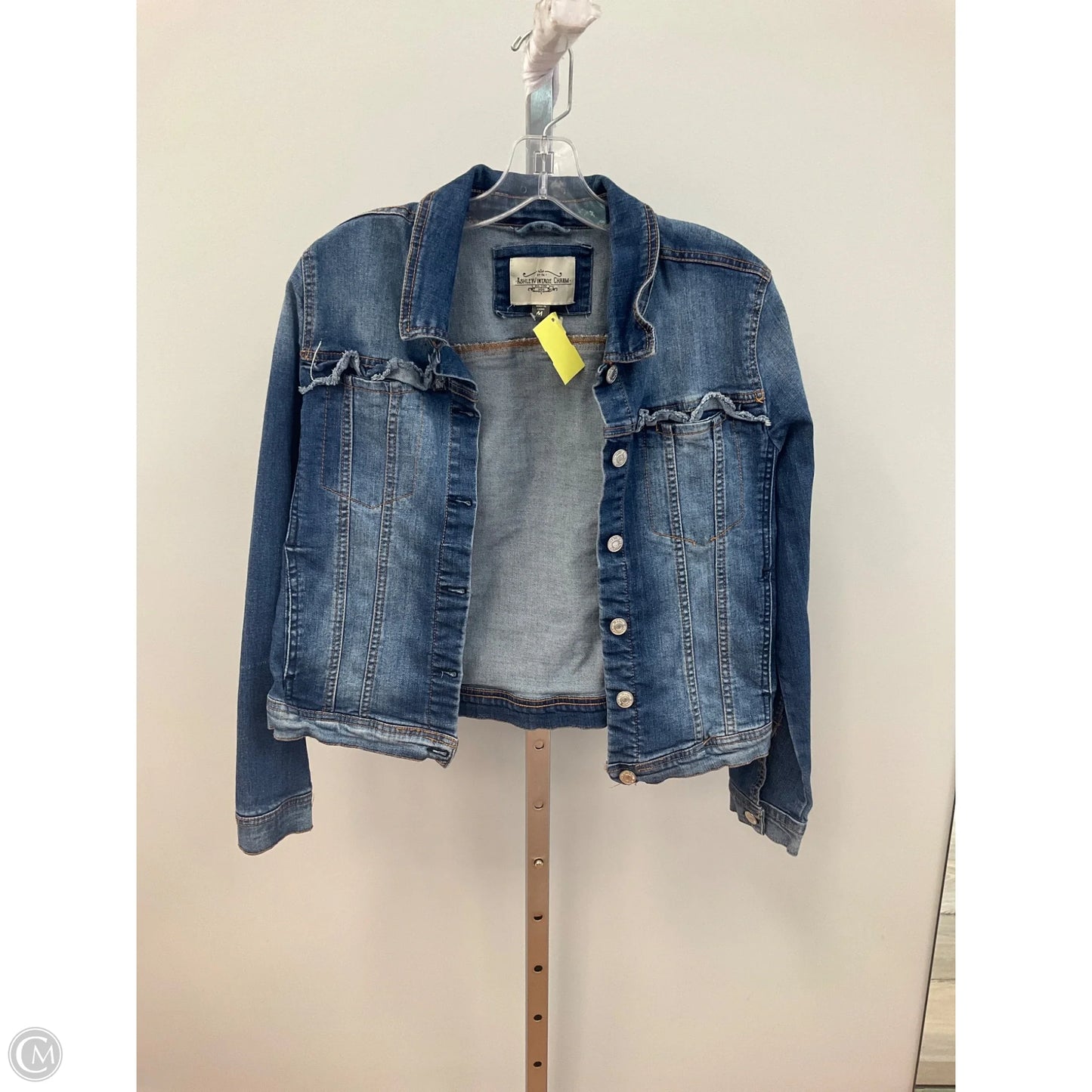 Jacket Denim By Ashley Vintage Charm In Blue Denim, Size: M