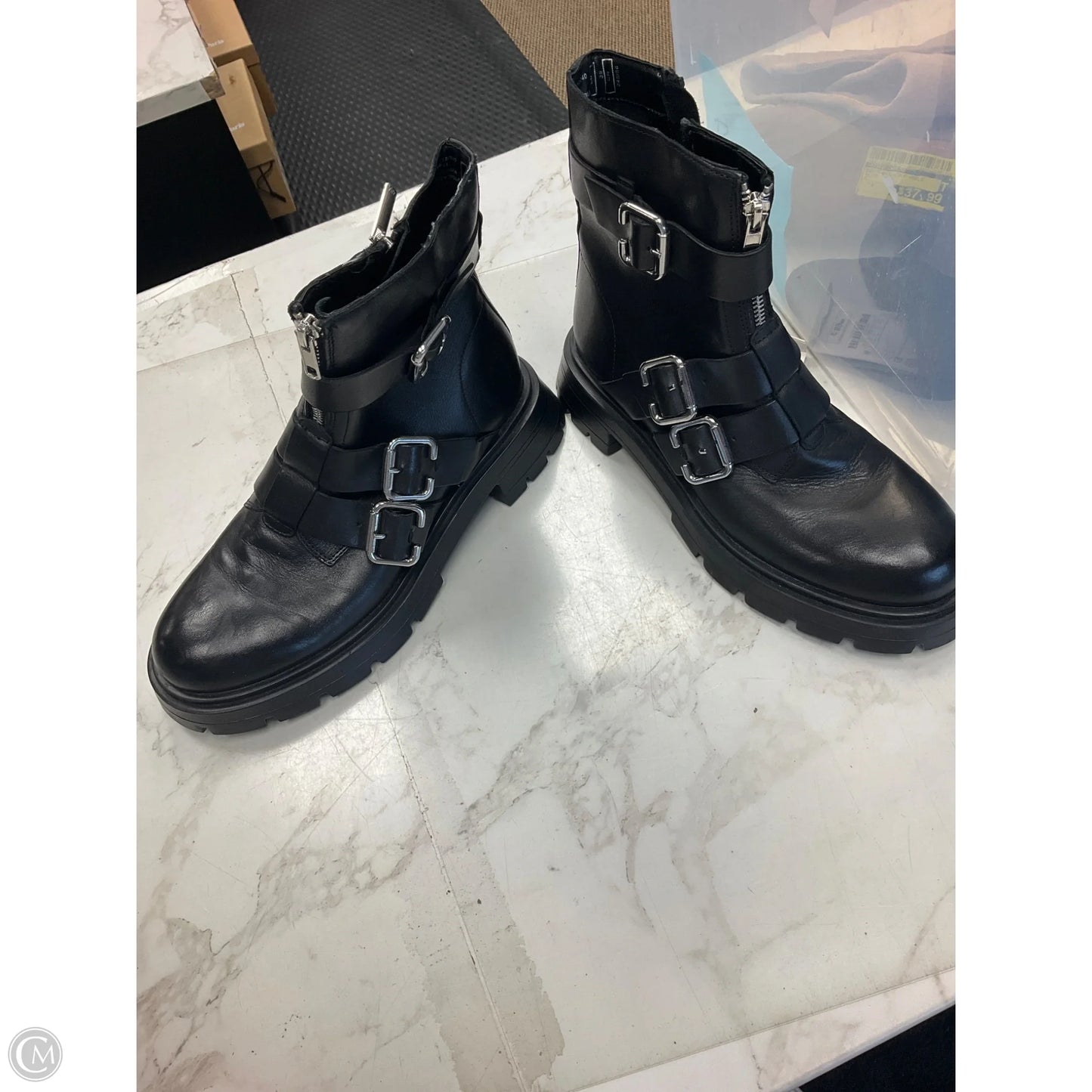 Boots Ankle Heels By Zara In Black, Size: 8.5
