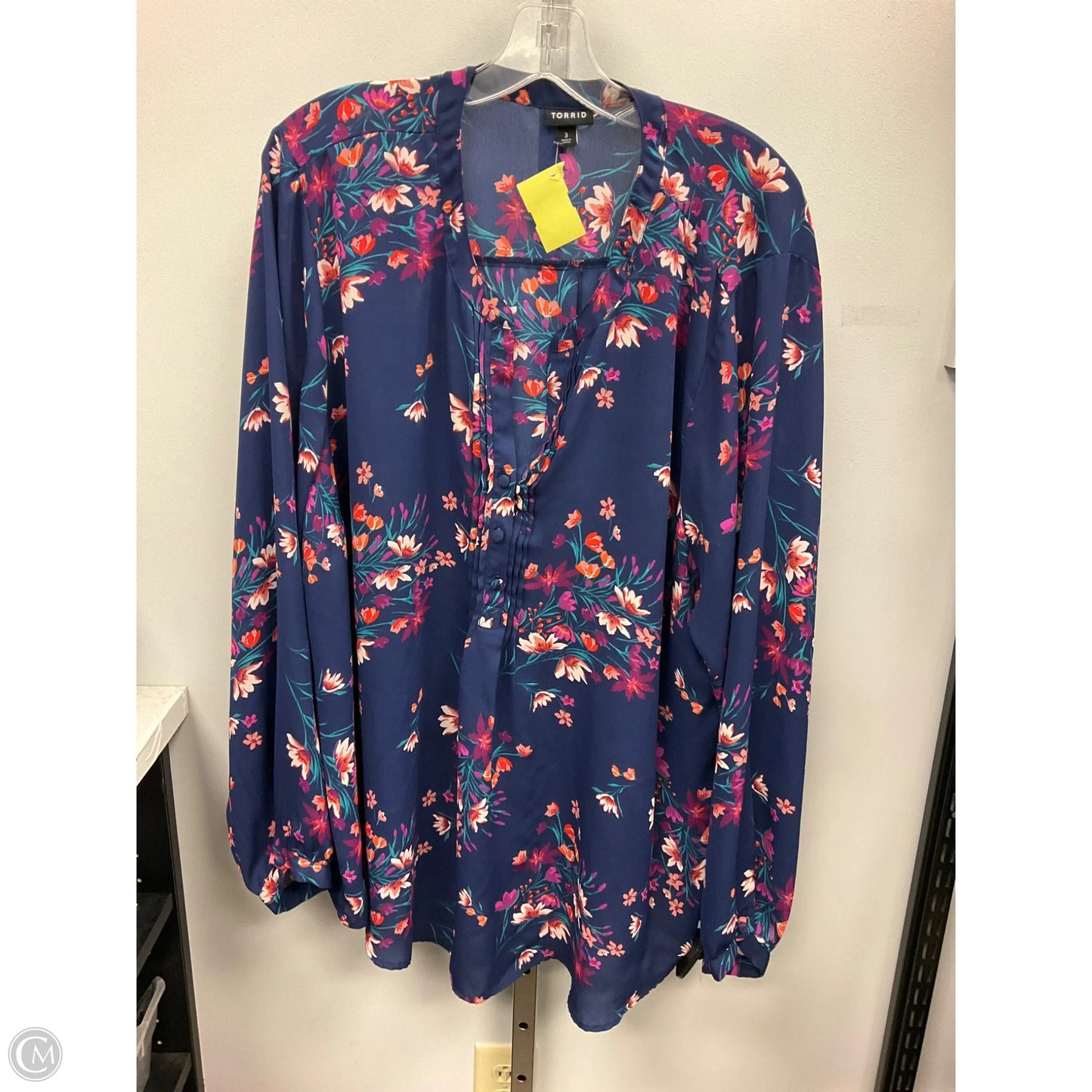 Top Long Sleeve By Torrid In Floral Print, Size: 3x