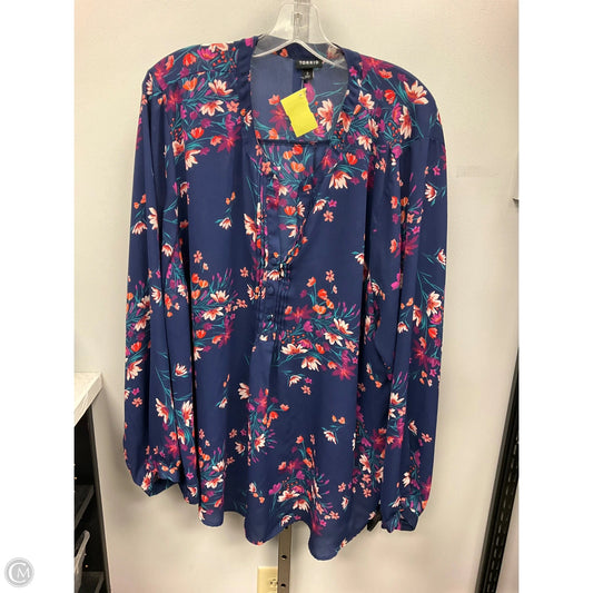 Top Long Sleeve By Torrid In Floral Print, Size: 3x