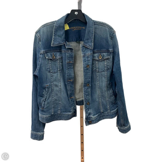 Jacket Denim By Lauren Jeans Co In Blue Denim, Size: L