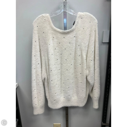 Sweater By Express In White, Size: L