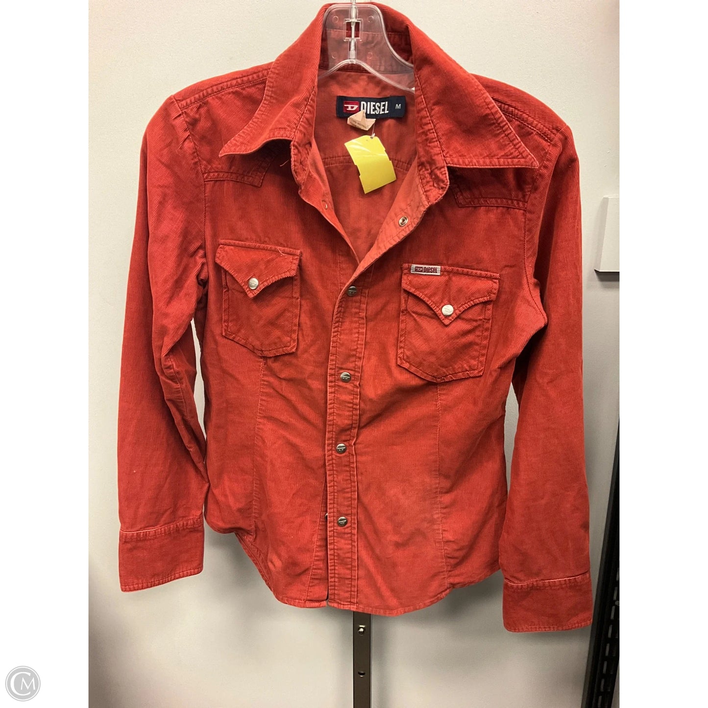 Top Long Sleeve By Diesel In Copper, Size: M