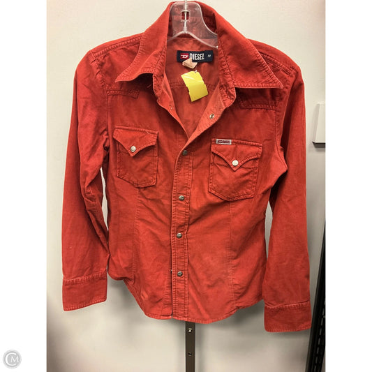 Top Long Sleeve By Diesel In Copper, Size: M