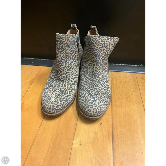 Boots Ankle Heels By Lucky Brand In Animal Print, Size: 6