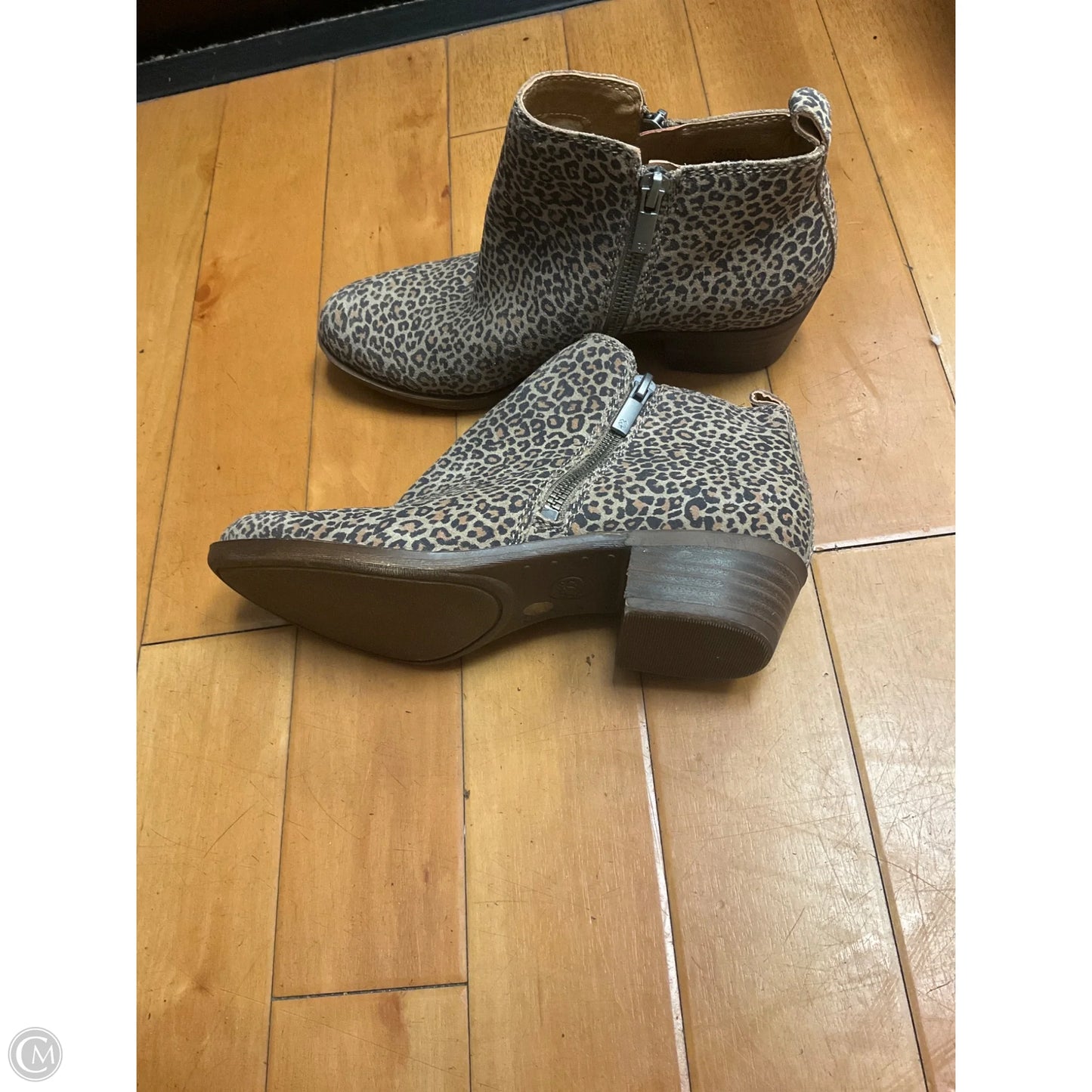 Boots Ankle Heels By Lucky Brand In Animal Print, Size: 6