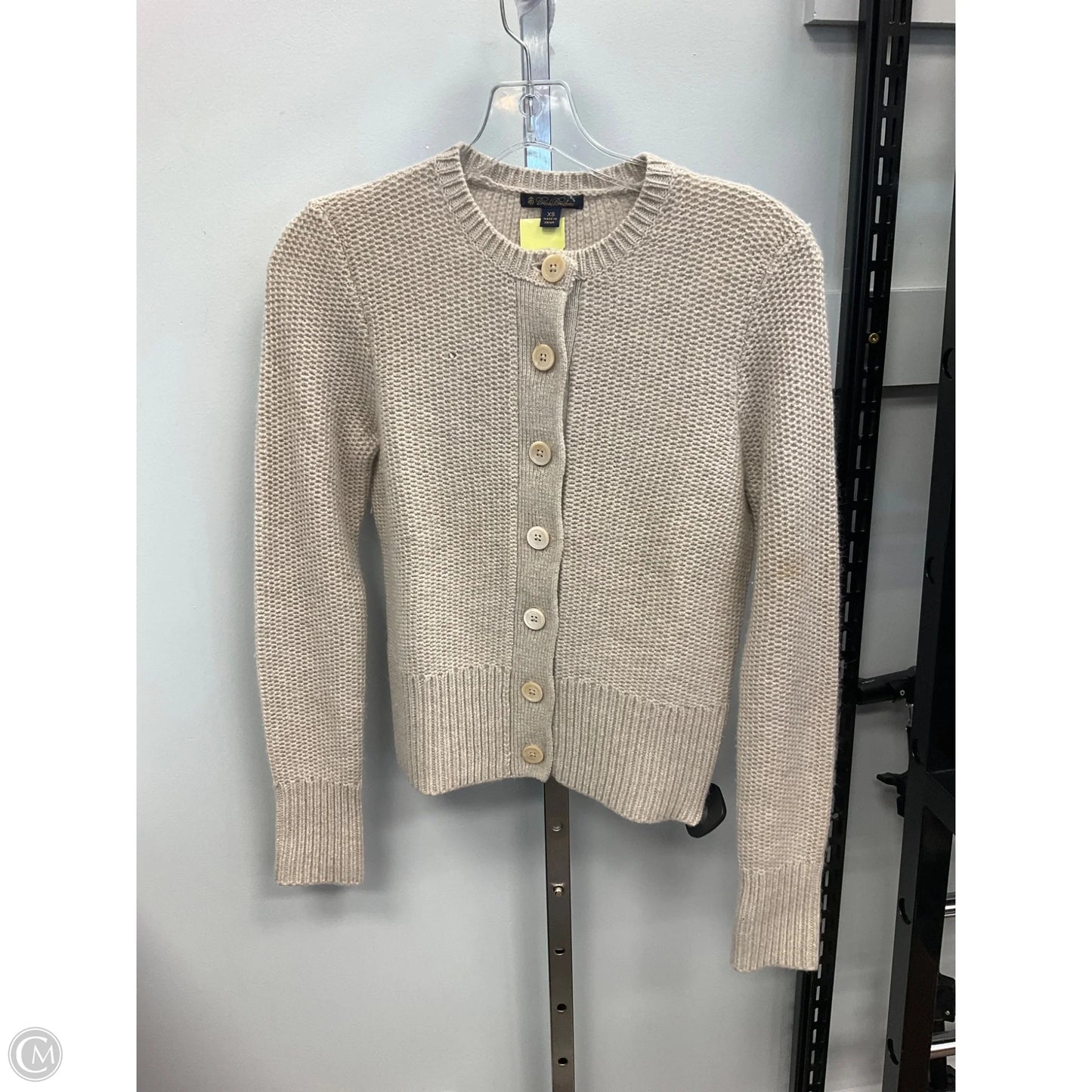 Sweater Cardigan By Brooks Brothers In Beige, Size: Xs