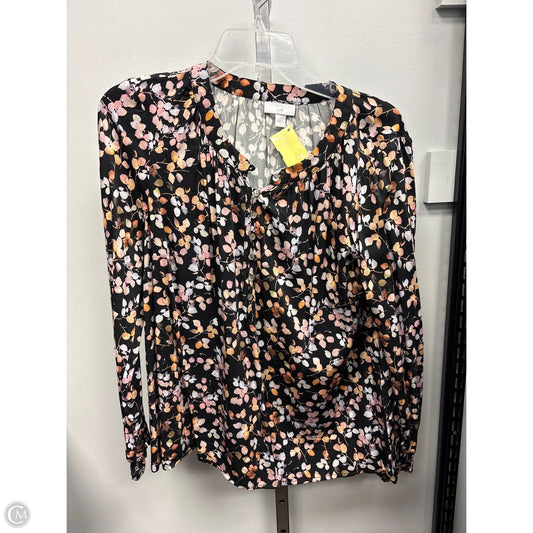 Top Long Sleeve By J. Jill In Floral Print, Size: S