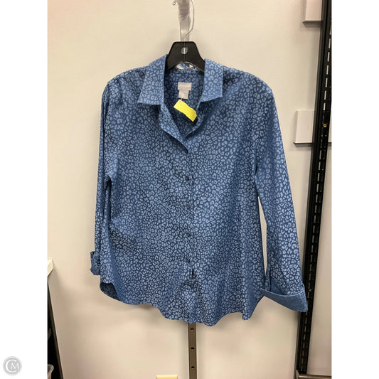 Top Long Sleeve By Chicos In Blue, Size: M