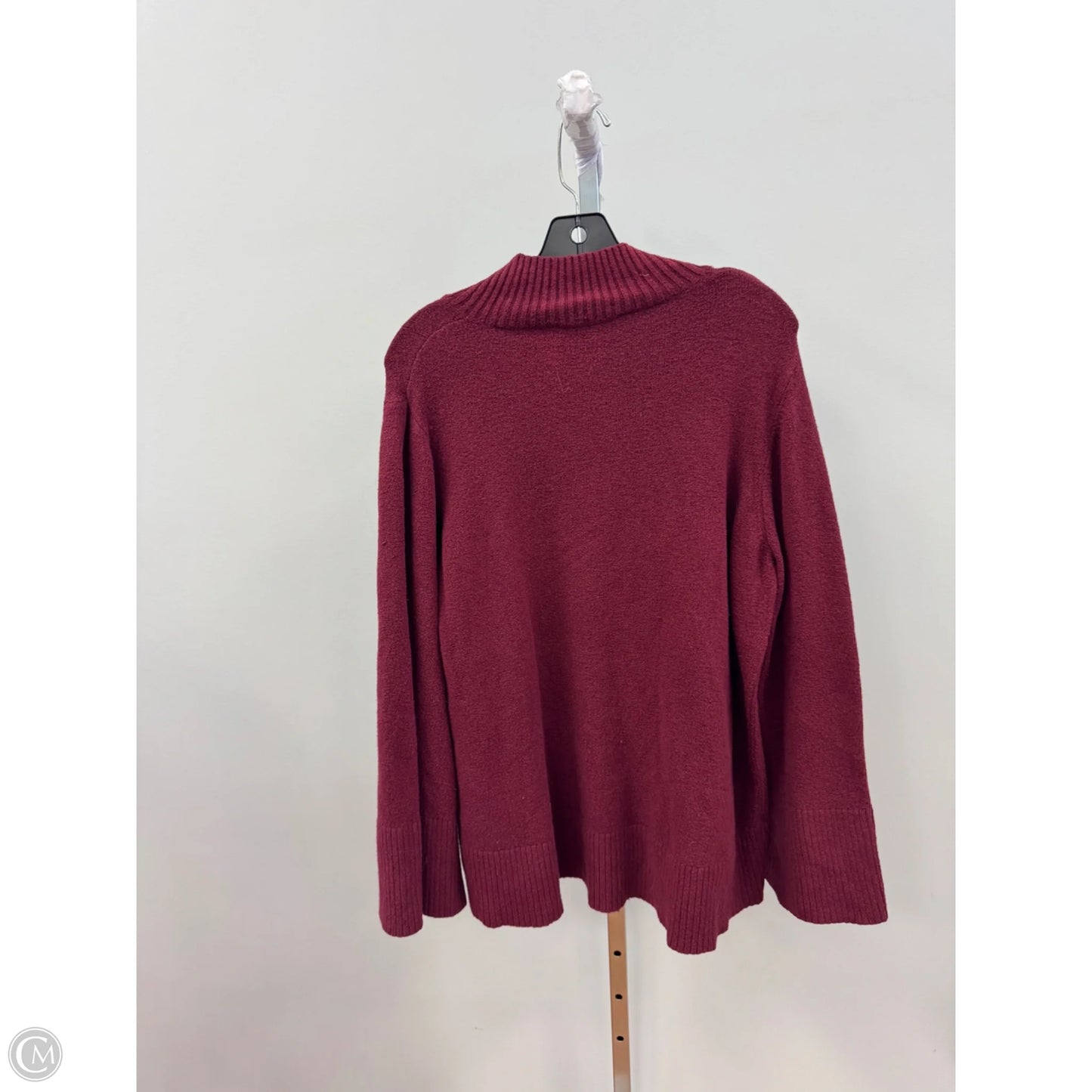 Sweater By Loft In Maroon, Size: Xxl