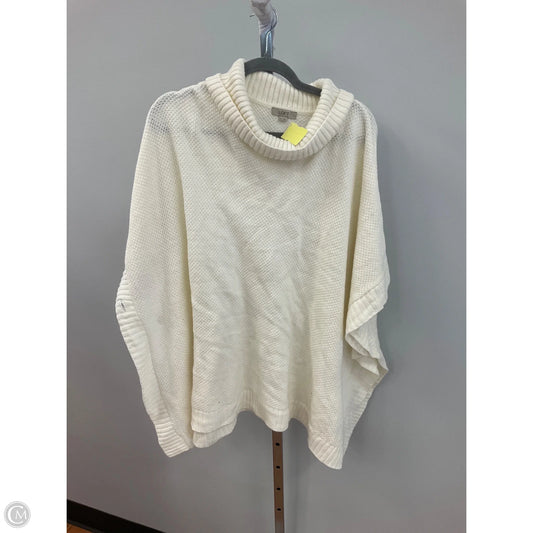 Poncho By Loft In Cream, Size: M