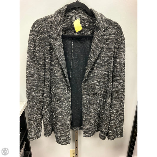 Blazer By Eileen Fisher In Black & White, Size: Xl
