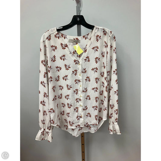 Top Long Sleeve By Loft In Floral Print, Size: M