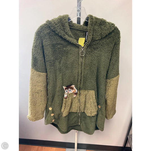 Jacket Faux Fur & Sherpa By Cmc In Green, Size: S
