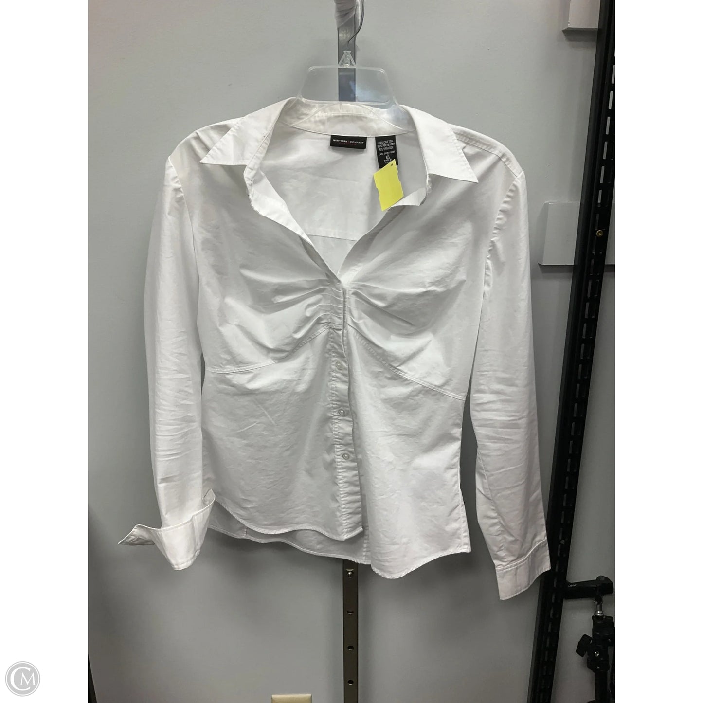 Top Long Sleeve By New York And Co In White, Size: L