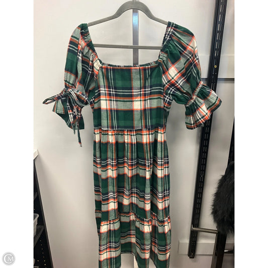 Dress Casual Midi By Oddi In Plaid Pattern, Size: S