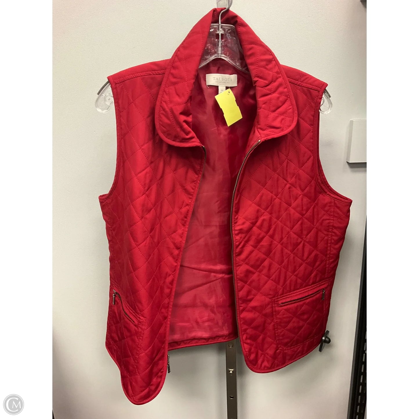 Vest Puffer & Quilted By Talbots In Red, Size: M
