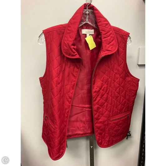 Vest Puffer & Quilted By Talbots In Red, Size: M