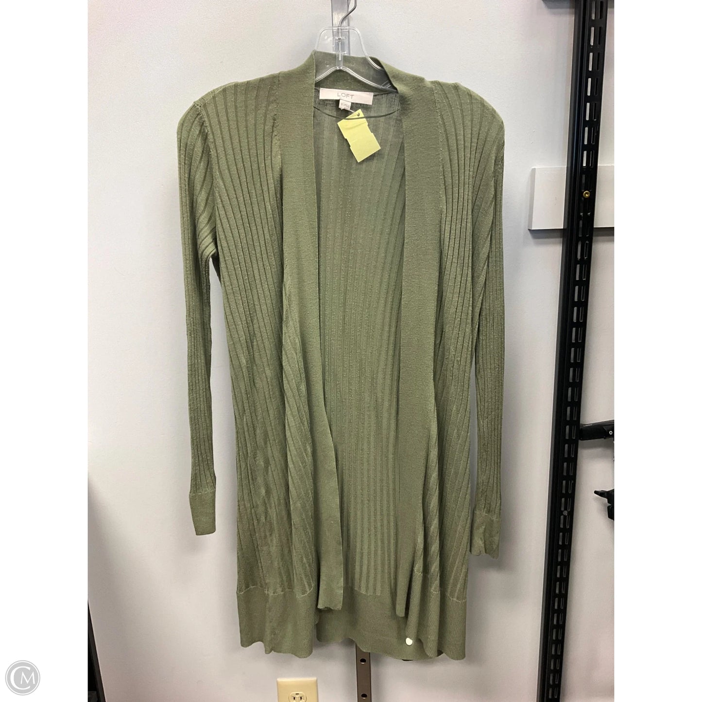 Sweater Cardigan By Loft In Green, Size: S