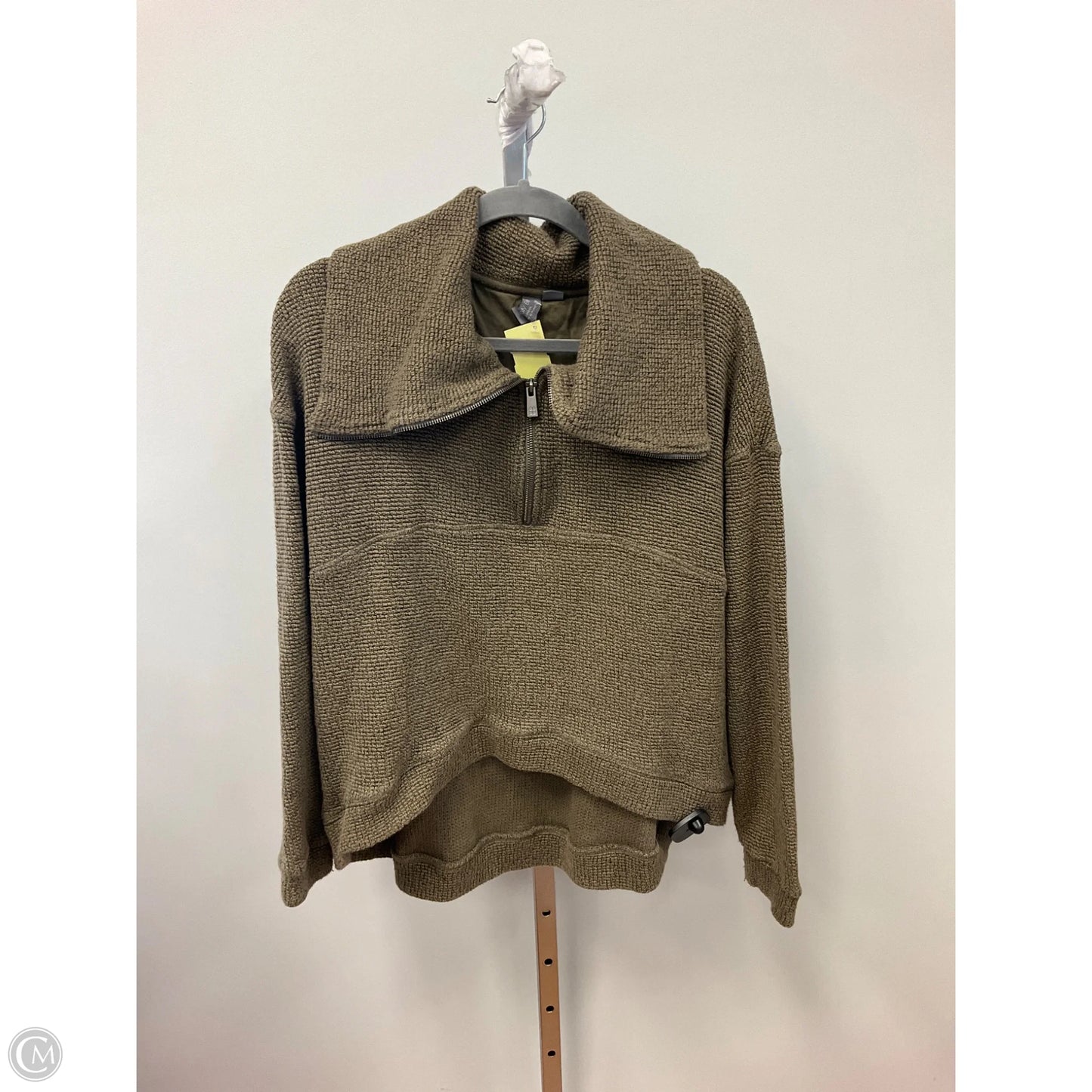 Athletic Top Long Sleeve Collar By Sweaty Betty In Green, Size: M