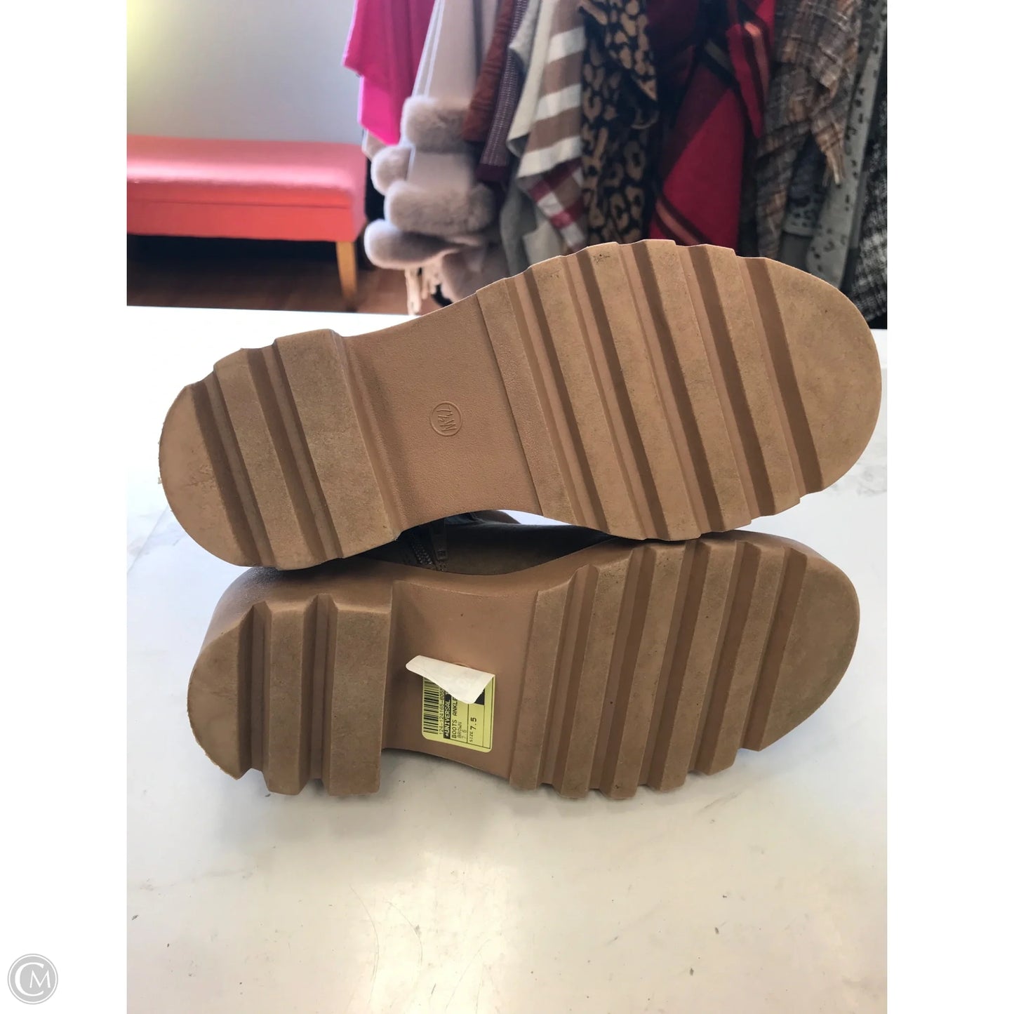 Boots Ankle Heels By Universal Thread In Brown, Size: 7.5