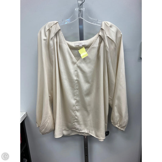 Top Long Sleeve By Loft In Cream, Size: Xl